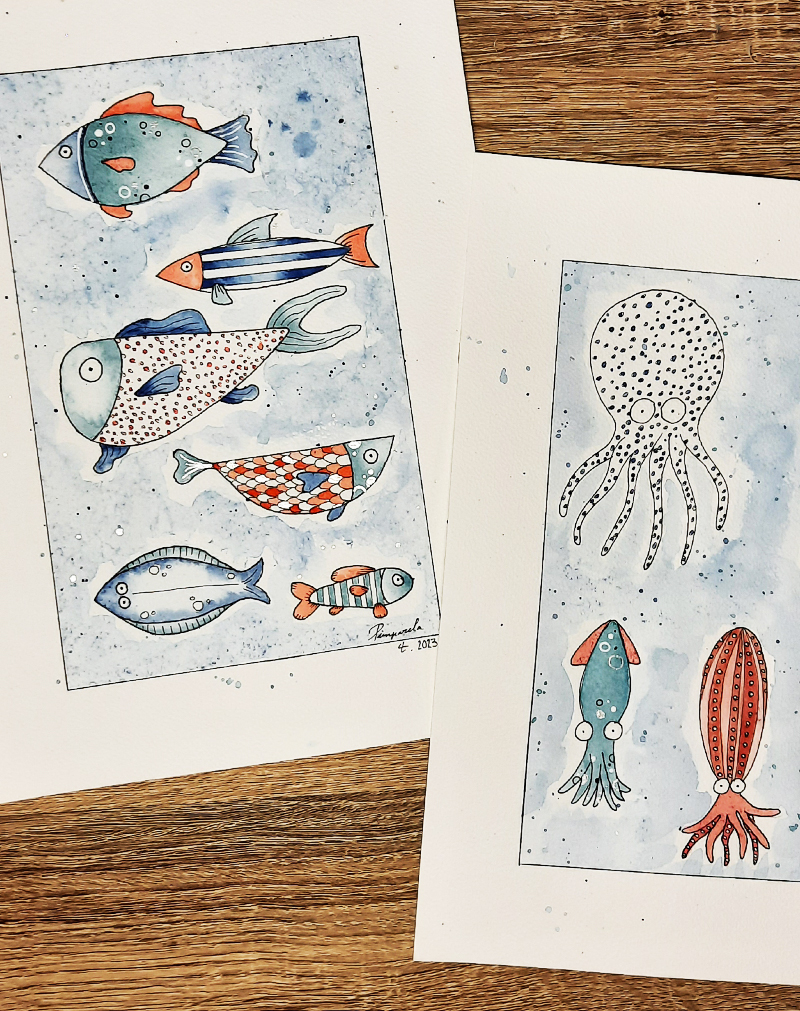 Pimparela atelier aquarelle domicile enfant